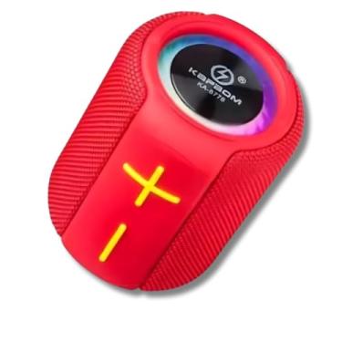 Imagem de Caixa de Som Bluetooth Portátil IPX6 – 6,5W, TWS, Bluetooth 5.0, Luz LED, Bateria de Longa Duração (vermelho)