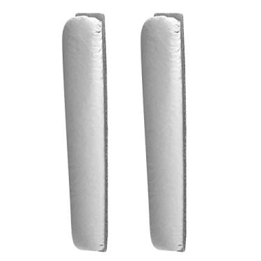 Imagem de SUNGOOYUE Almofadas de Couro para Faixa de Cabeça para Fones de Ouvido PX80, PX100, PX100ii, PX200, Substituição de Conforto de Espuma Premium, Pacote Com 2 (Cinza)