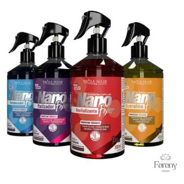 Imagem de Kit 4 Nano fixer Qatar Hair Nanotecnologia Capilar 4x500ml