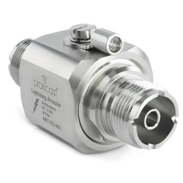 Imagem de Proxicast Coaxial Lightning Arrester/Suppressor with UHF SO-239 Female Connectors - Pro-Grade Coax Cable Surge Protector for RF, HF, VHF, UHF, CB, Ham, Two-Way Radio and Other Antennas (ANT-233-002)