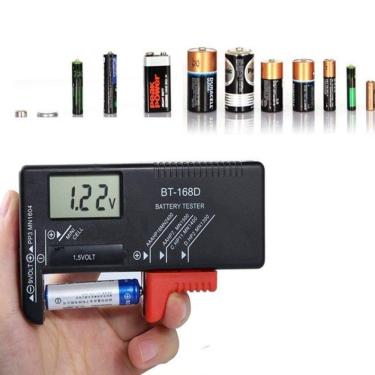 Imagem de Testador Digital De Bateria Medidor Teste De Carga Pilhas Baterias Universal De 1,5 A 9v Aa Aaa C D
