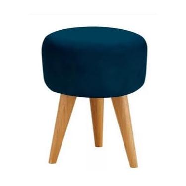 Imagem de Puff Redondo Pé Palito Banqueta 36x36cm Reforçada(AZUL)