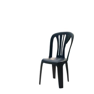 Imagem de Kit 4 Cadeiras Plásticas Preta com Encosto Aberto – Estilo e Conforto para Áreas Internas e Externas