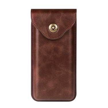 Imagem de Coldre para celular com passador de cinto de couro compatível com Samsung Galaxy Z Fold 7/6/5/4/3/2/5G, bolsa masculina para cinto para celular, capa de cintura para smartphone, suporte de cinto