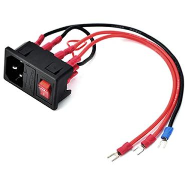 Imagem de Luqeeg Módulo de Soquete Adaptador de Interruptor de Fonte de Alimentação Universal para Impressora 3D Material Ambiental U-Type Plug Kit Com Fusível