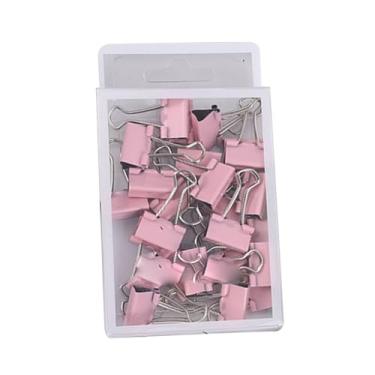 Imagem de Clipes de pasta pequenos clipes de papel de pasta multifuncional grampos de escritório de metal para organizar documentos escola escritório casa 25 peças durável resistente 19mm (Clipes de fichário)