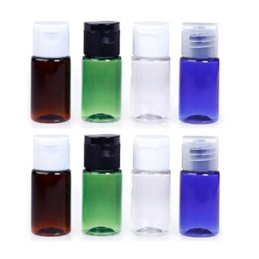 Imagem de Feilguee 10 garrafas de plástico vazias de 10 ml com tampa flip top, garrafas de viagem transparentes recarregáveis para amostra de água emoliente, gel de banho, loção de maquiagem e emulsão