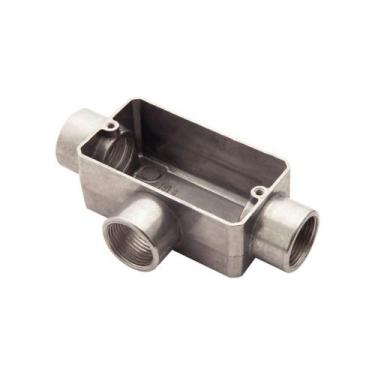 Imagem de Condulete fixo 3/4" tipo "T" - sem tampa / rosca BSP / com pintura ele