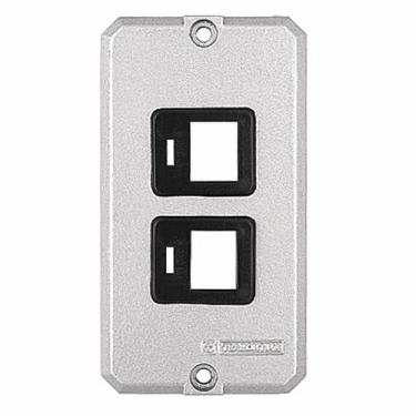 Imagem de Tampa para condulete 1/2" e 3/4" com 2 postos com suporte para RJ - Tr