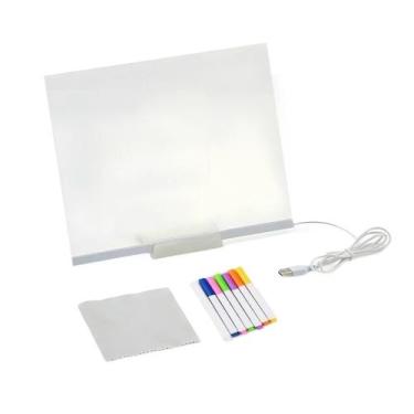 Imagem de Quadro Luminoso Led 7 Canetas Quadro de Mesa para Anotações - flash