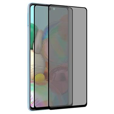 Imagem de XINXUSONG Pacote com 2 protetores de tela de privacidade A71 5G cobertura total resistente a arranhões à prova de estilhaçamento película protetora de vidro temperado compatível com Galaxy A71 5G