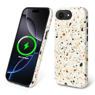 Imagem de Kapadiy Capa magnética para iPhone 16e, design elegante moderno rosa mármore compatível com MagSafe Hybrid Dual Protection Silicone + capa protetora rígida à prova de choque antiarranhões para homens