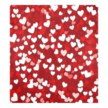 Imagem de Blueangle Capa de ímã de lava-louças de corações, decoração de capa frontal de lava-louças, decalques de armário doméstico, adesivos de eletrodomésticos, adesivo magnético para decoração de dia dos