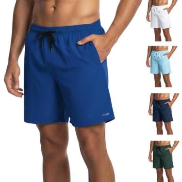 Imagem de Kit 5 Bermuda Short Masculino Tactel Academia Treino Praia - Ripoll, M