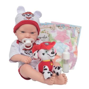 Imagem de Bebê Reborn Boneco Realista Carequinha Pode Molhar + Itens - Cegonha R