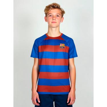 Imagem de Camiseta Juvenil Dry Fit Barcelona Azul/Vermelho 14