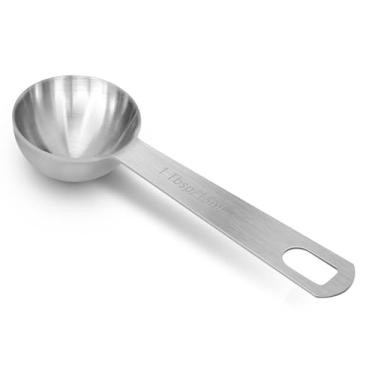Imagem de 3 colheres de chá (15 mL | 15 cc | 3 colheres de chá | 1 colher de sopa) Colher medidora única de aço inoxidável, fácil de usar e fácil de lavar, utensílios de cozinha para cozinhar e assar