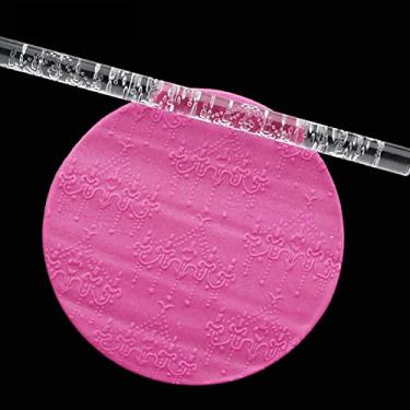 Imagem de YOUTHINK Rolo de Massa Acrílico Com Alça Confortável de 28 Padrões para Assar Massa de Macarrão 16 X 1 Cm (#13)