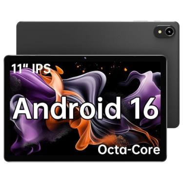 Imagem de ApoloMedia Tablet de 11 polegadas, Android 15 2025 com processador Octa-core, 8 GB de RAM + 128 GB de ROM (expansão de 1 TB), bateria de 7000 mAh, tablet grande HD IPS, WiFi 6 e BT5.0, suporte GMS
