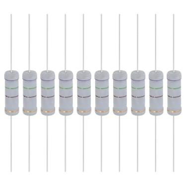 Imagem de YOKIVE 10 resistores de filme de óxido metálico de 750 ohm 5 watts, 5% de chumbo axial de resistor de tolerância | À prova de chamas para circuitos eletrônicos DIY, projetos de áudio e vídeo