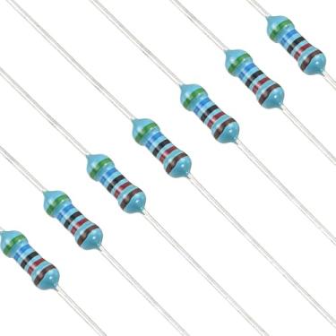 Imagem de YOKIVE 100 peças de resistores de 56 K Ohm, resistor fixo de filme metálico de 1/4 W (0,25 W), resistores de tolerância +/-1%, certificado ROHS