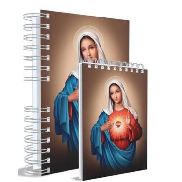 Imagem de Agenda Católica 2026 + Bloco de Anotações, Imaculaco Coração de Maria, Dourado, Capa 7