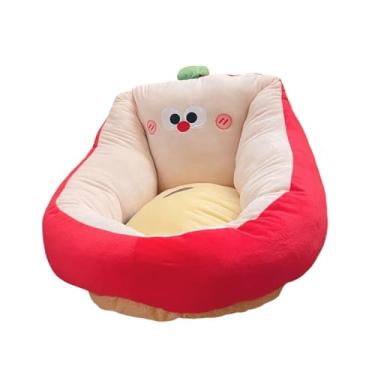 Imagem de FytStycale Almofada Kawaii para Cadeira, Fofa, Almofada de Escritório Macia e Decorativa de Pelúcia para Chão, Ideal para Estudo, e Sala de Jogos, Vermelho