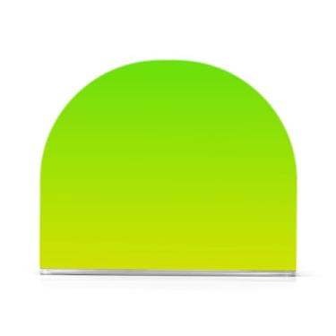 Imagem de Organizador de guardanapo de acrílico gradiente verde amarelo, dispensador de bandeja de papel em forma de U, suporte de guardanapo vertical