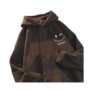 Imagem de Moletom Com Capuz Engraçado Para Homens Com Estampa De Rosto Sorrident