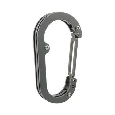 Imagem de Mosquetão Multifuncional Tipo D Para Escalada, Camping, Pesca, Chaveir