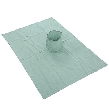 Imagem de Cryfokt Capa de Mesa de Massagem de Algodão Macio para Salão de Beleza Capa de Cama de Massagem para Salão de Beleza, 70 X 100 Cm, Material Ecológico, Adequado para a Pele e Confortável Ao Toque (Verde)