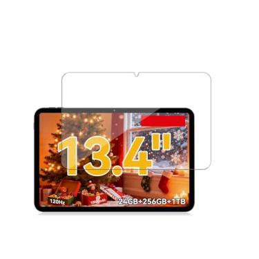 Imagem de Arxonis Protetor de tela para tablet VekfulPC T60 Pro 2025 de 13,4 polegadas 24 GB + 256 GB, vidro temperado de dureza 9H, antiimpressões digitais, antiarranhões, fácil instalação, transparente HD