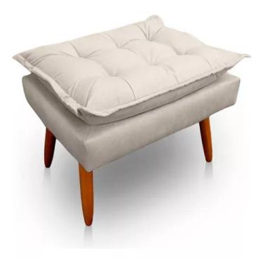 Imagem de Puff Decorativo Opala Sala Quarto Recepção Penteadeira Suede - Casal D