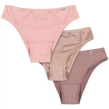 Imagem de Kit c/ 9 Calcinhas Biquini Microfibra Del Rio ref. 51509, Quartzo/Arei