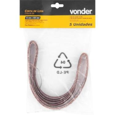 Imagem de Cinta Lixa 15x454mm G240 com 05 peças - Vonder