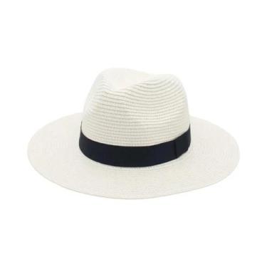 Imagem de Chapéu De Palha Panamá Com Fita Preta Para Homens E Mulheres, Estilo C