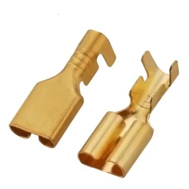 Imagem de 20/50/100/200 peças 6,3 mm mola plana plugável prensa fria terminal de fiação 1500-0080 DJ626-6.3A DJ626-6.3B DJ626-6.3C (100 peças)