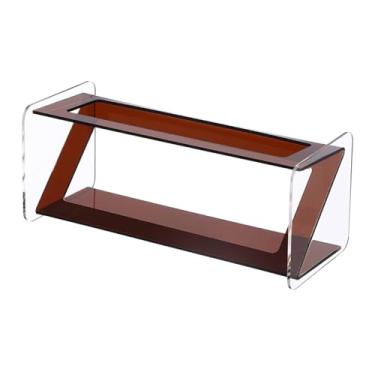 Imagem de Fenteer Suporte para Controle Remoto, Organizador Decorativo de Acrílico para Mesa, Bar, Quarto ou Escola, Ideal para Dormitórios e Balcões, Marrom