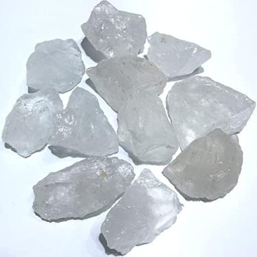 Imagem de Pedra de cristal de quartzo branco natural coleção de lascas de pedra cristal natural pedra de aquário de peixes, 100 g