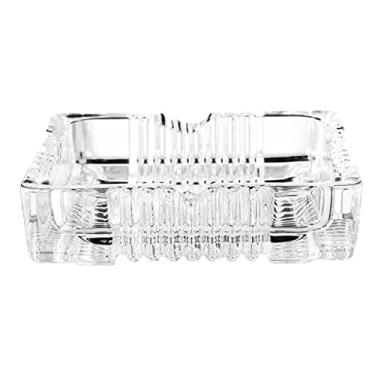 Imagem de Cinzeiro de cristal criativo grande cinzeiro escritório hotel sala de estar cinzeiros ornamentos transparente Ashtrey bandeja de fumaça