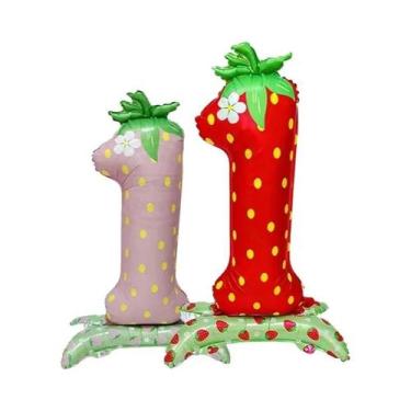 Imagem de Balão Vermelho Rosa De Morango 42 Polegadas Para Decoração De Festa De