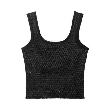 Imagem de Conjunto De Jaqueta De Lantejoulas E Top Camisola Feminino UNIZERA Mod