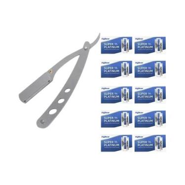 Imagem de Navalha Manual Profissional Em Aço Inoxidável Para Barbeiro, Lâmina Re