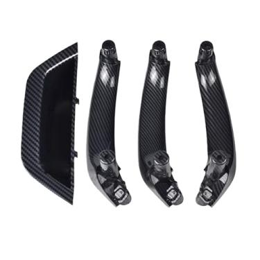 Imagem de Puxador De Apoio De Braço Para Porta Interna, Conjunto Preto Compatível Com Bmw X3 X4 F25 F26 2010 2011 2012 2013 2014 2015 2016 2017(LHD-Carbon Fiber)
