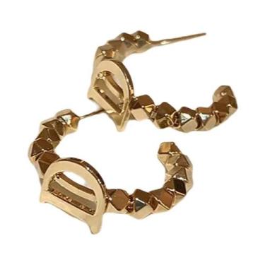 Imagem de Brincos Femininos De Zircônia Brilhante Com Letra D, Joias De Luxo Lev