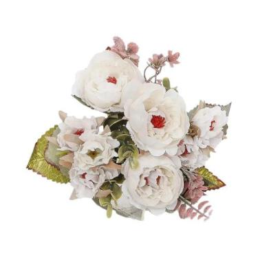 Imagem de Arco De Rosas De Seda Com 9 Cabeças, Flor Artificial Para Decoração De