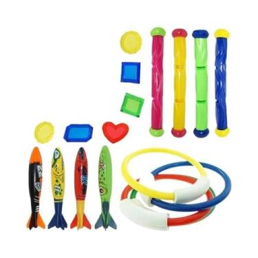Imagem de Conjunto De Brinquedos De Mergulho Para Piscina Infantil: Torpedo, Pei