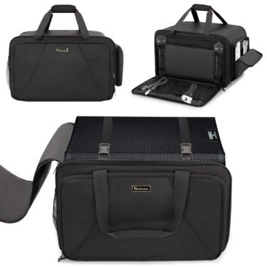 Imagem de Estojo de transporte de alto-falante compatível com QSC K8, bolsa de armazenamento portátil com esponja espessa para armários compactos de alto-falantes de 20 cm, microfone de lojas, cabo, adaptador