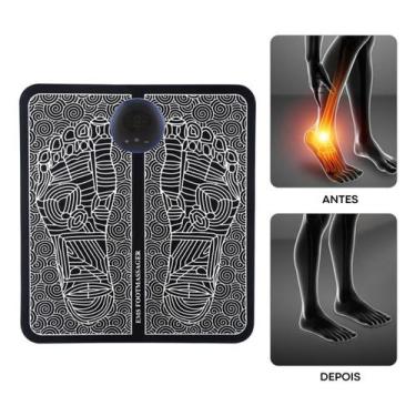 Imagem de Massageador Tapete Perna Pés Ems Almofada Pé Pulso Elétrico - Shopbr