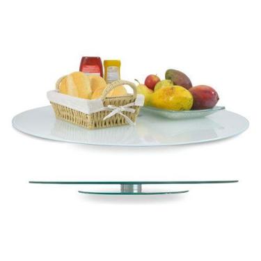 Imagem de Centro Mesa Prato Giratório Vidro Temperado 60cm Resistente - - Ornato